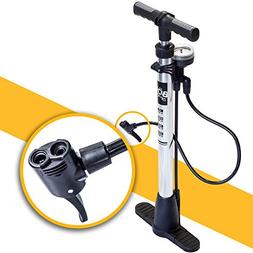 BoG Products Bicycle Floor Pump with Pressure Gauge for Pres