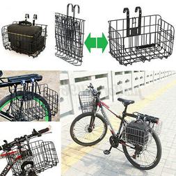 Folding Hanging Metal Basket Black