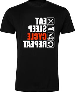 Eat Sleep Cycle Repeat T-Shirt - Birthday, Gift, Summer, Fun