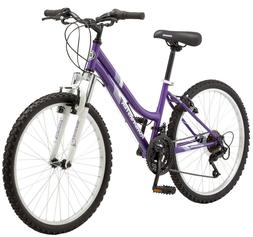 Girls Mountain Bike, 24" wheels,Purple Adjustable Seat and H