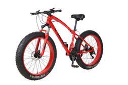 Snow Bicycle Grass Sand Fatbike Mens Red