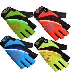 Half Finger Gloves Led With Light Self-illuminating Short