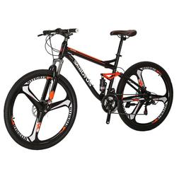 27.5" Mag Wheels Full Suspension Bicycle 21 Speed Mtb Mens B