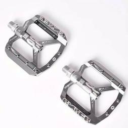 Flat Pedals Aluminum Lightweight Lowprofil Mtb Bmx Silver