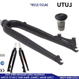 Fork Aluminum Rigid Straight Forks 1-1/8" Disc Brake 26" 27.