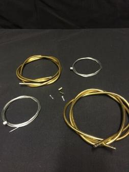 New Aftermarket 5mm Lined Brake Cable Set gold fits: Gt Hutc