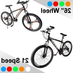 21 Speed Bicycle Mens Bikes 26" Front Suspension Mountain Bi