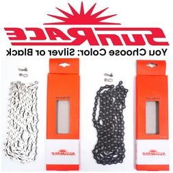 Silver or Black SunRace 10 Speed Chain CN10A 116L Master Lin