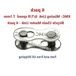 Six  KMC Missing Link 7.1mm  6/7/8 Speed Bicycle Master Link