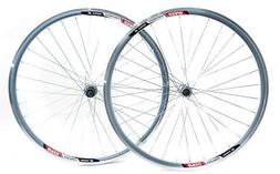 Double Wall Alloy Wheelset 8-10 Speed Silver Qr New
